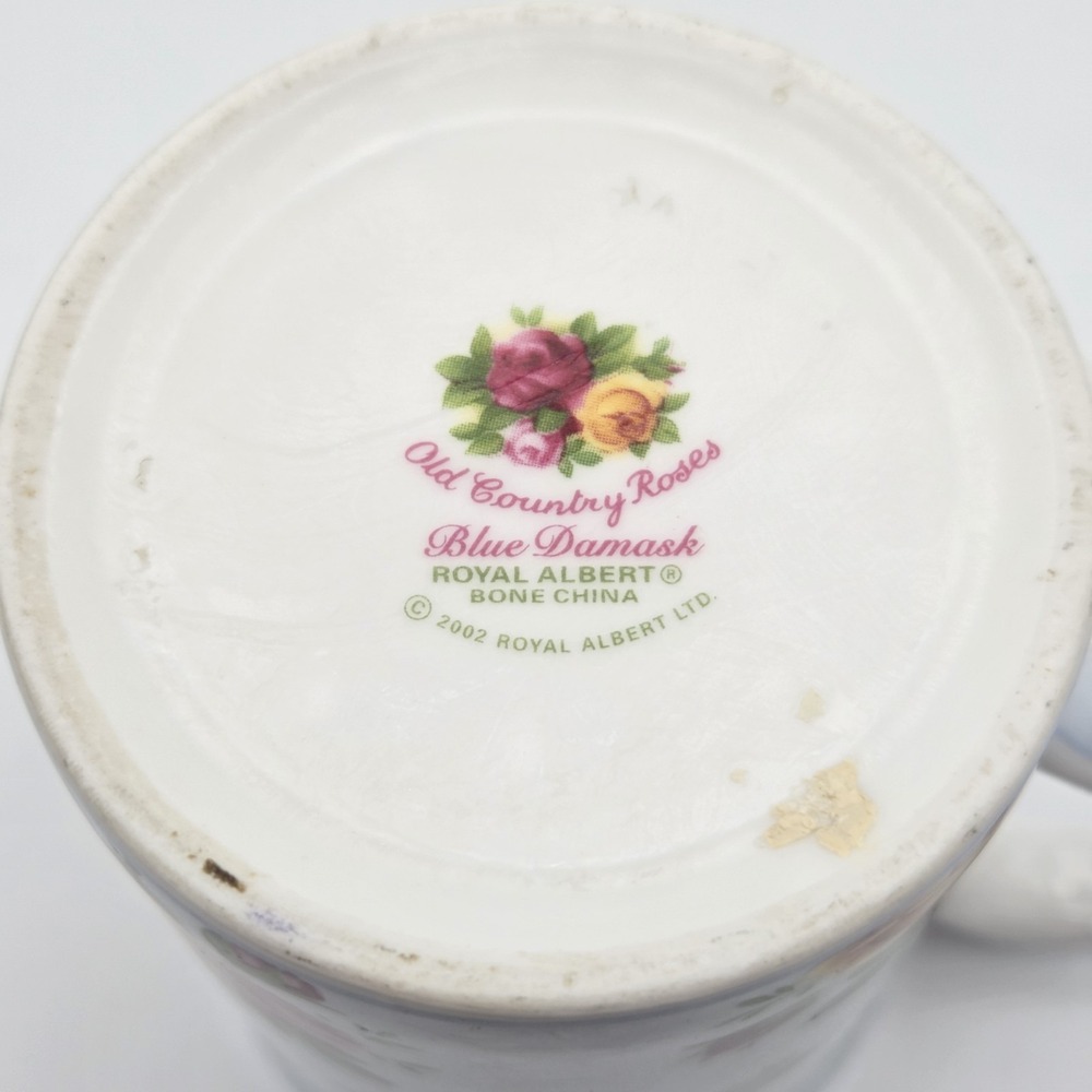 Royal Albert Old Country Roses Floral Blue Damask Bone China Tea Mug - Picture 5 of 6